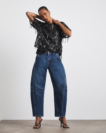 Joanna Hope Tassle Sequin Top