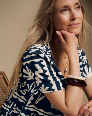 Julipa Petite Printed Button Through Blouse