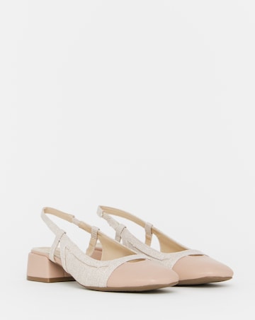 Manila Block Heel Slingback Shoes Wide E Fit