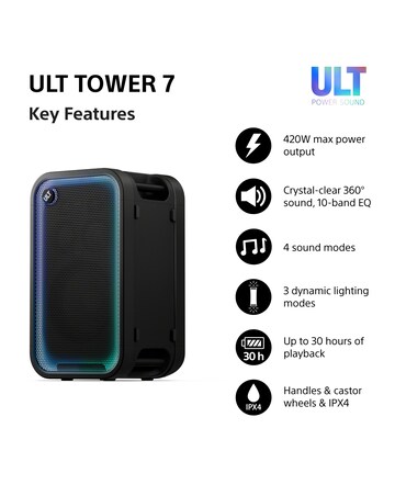 Sony ULT Tower 7 Party Speaker - Black