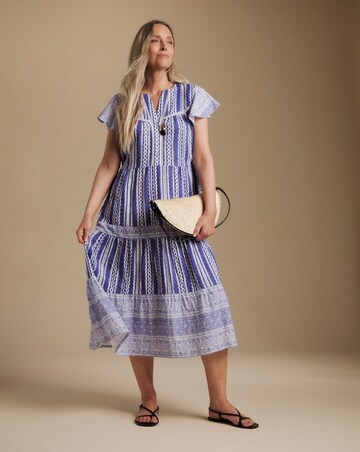 Julipa Printed Cheesecloth Midi Dress