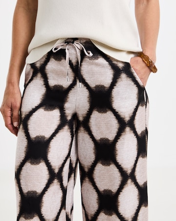 Abstract Herringbone Wide Leg Trouser