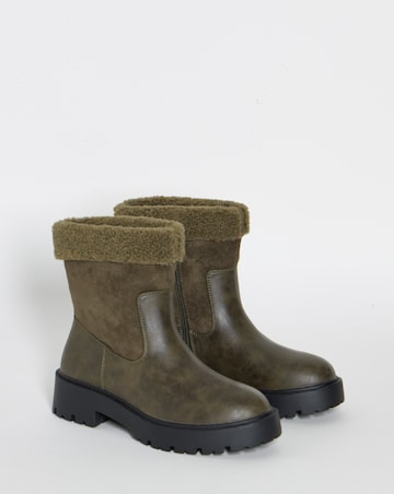 Florence Borg Lined Two Way Ankle Boots- Extra Wide Fit (EEE)