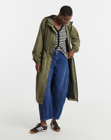 Chocolate Longline Lightweight Raincoat