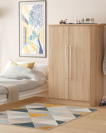 Osprey Ready Assembled 2 Door Midi Wardrobe - Kids