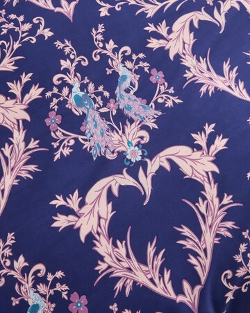 Peacock Heart Cotton Blend Reversible Duvet Cover Set