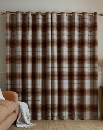Catherine Lansfield Brushed Woven Glencoe Check Curtains