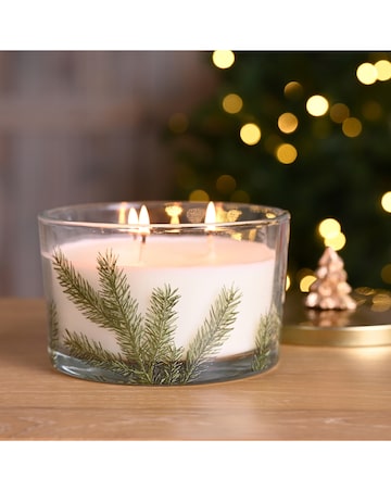 Pine Pattern Candle