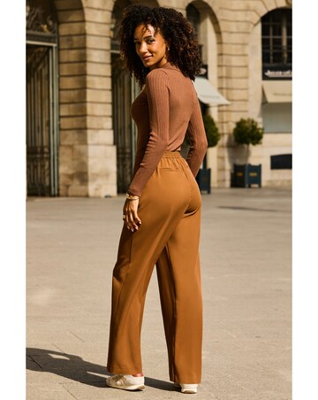 Sosandar Side Stripe Wide Leg Trouser