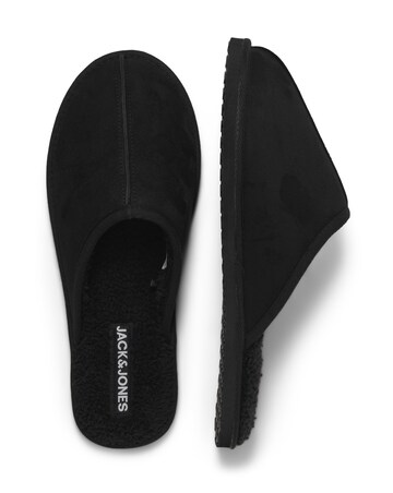 Jack & Jones Dudely Microfibre Mule Slipper - Black