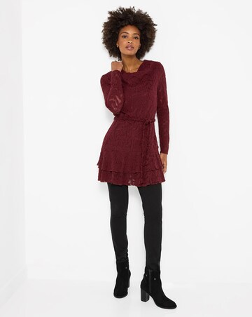 Joe Browns Belted Lace Tunic Top With Frill Skirt Detail