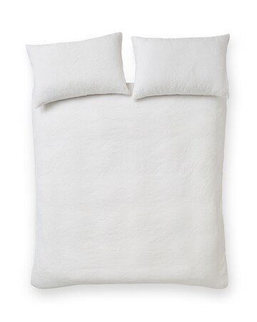 Catherine Lansfield Jacquard Leaves Duvet Cover Set