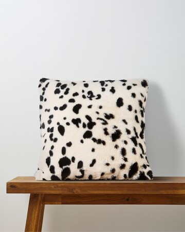 Snow Leopard Faux Fur Cushion