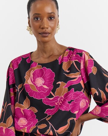 Joanna Hope Printed Crepe Blouse