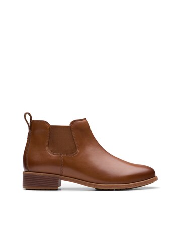 Clarks Leather Havisham Chelsea Ankle Boot - Wide Fit (E)