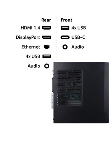 Acer Aspire XC Desktop Tower - Ryzen 5 3500U 8GB 512GB SSD