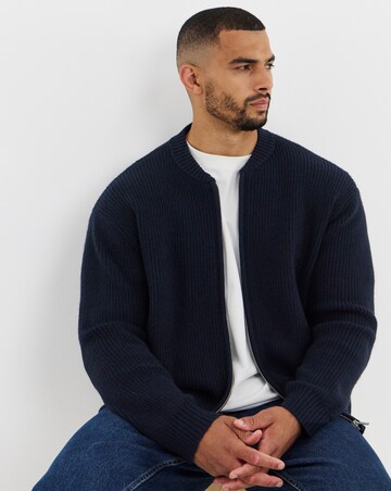 Fisherman Chunky Knitted Bomber