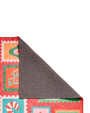 Christmas Stamps Washable Large Doormat