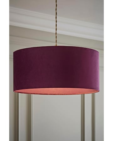 ValueLights Ashley Plum Velvet Squat Drum Shade