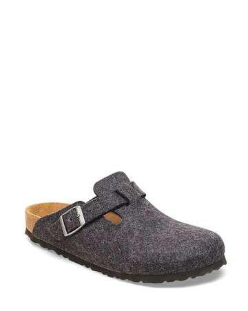 Birkenstock Classic Wooly Arizona Clogs - Anthracite