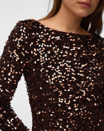Vero Moda Belle Boatneck Sequin Dress