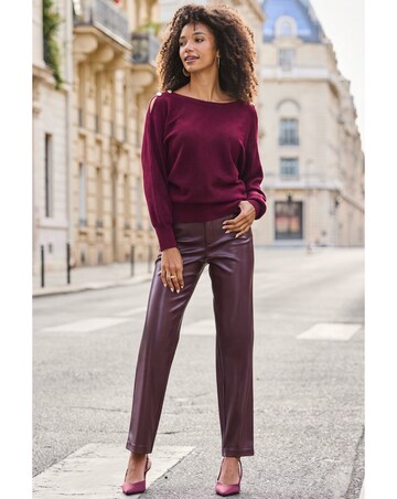 Sosandar Faux Straight Leg Trouser