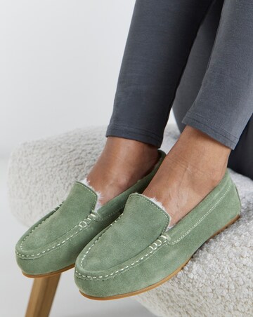 Leona Moccasin Slippers - Wide Fit (E)