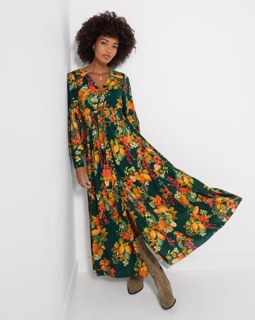 Joe Browns Petite Selena Fruity Long Sleeve Maxi Dress