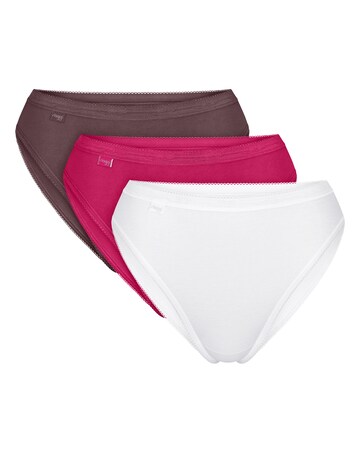 Sloggi 3Pack Tai Hi Leg Knicker Pink Multi
