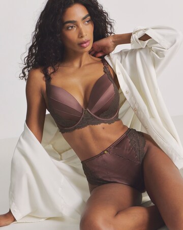 Pretty Secrets Satin And Lace Padded Full Cup Bra