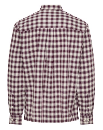Only & Sons Kosta Long Sleeve Small Check Regular Fit Shirt - Port