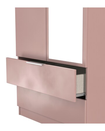 Humber Ready Assembled 2 Door 2 Drawer Mirrored Wardrobe - Kids
