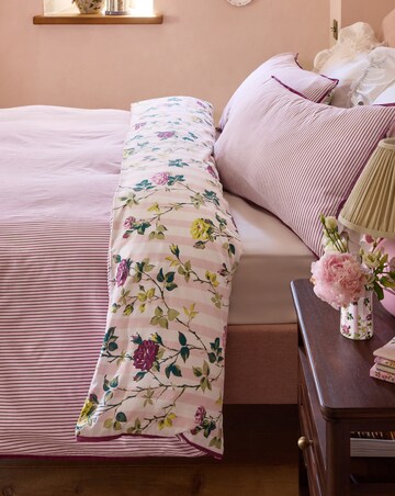 Cath Kidston Climbing Rose Stripe Duvet Cover Set