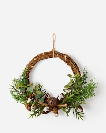 LED Natural Twig Wreath