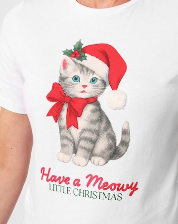 Joe Browns Christmas Cat Graphic T-shirt
