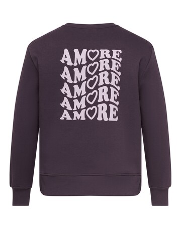 ONLY HEART PRINT SWEATER