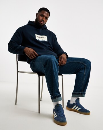 Jack & Jones Frederiksberg Graphic Box Sweat Hoodie - Navy