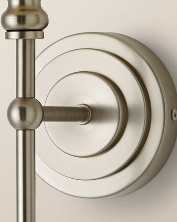 ValueLights Maggie Brushed Chrome Wall Light with Shade