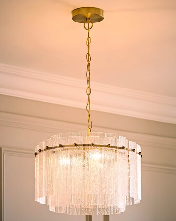ValueLights Darcy Brushed Gold Frosted Chandelier