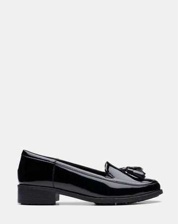 Clarks Havisham Edge Patent Leather Tassle Loafers - Wide Fit (E)