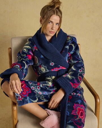 Joules Matilda Floral Luxury Dressing Gown