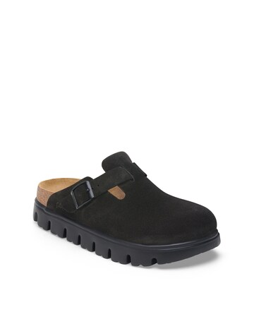 Birkenstock Boston Chunky Suede Leather Mules - Standard Fit