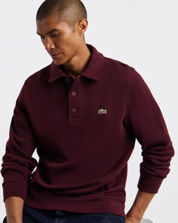 Lacoste Polo Collar Sweat - Burgundy