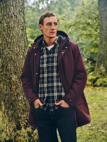 Burgundy Smart Padded Mid Length Parka