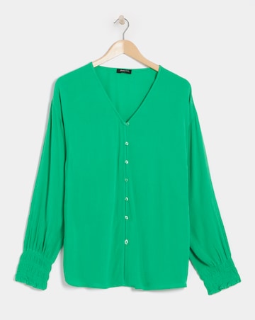 Dropped Shoulder Crinkle Blouse