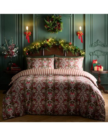 Laurence Llewelyn-Bowen Festive Robin Duvet Cover Set