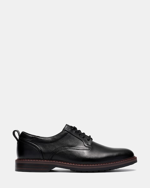 Clarks Aldwin 2 Leather Derby Shoe - Black