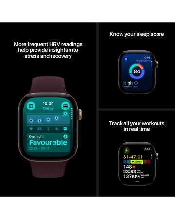 Apple Watch Series 12 GPS 46mm - Light Gold Aluminium/Sand Sport Band - M/L