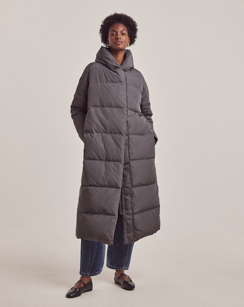 Anthology Charcoal Feather & Down Padded Coat