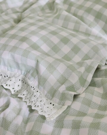 Cath Kidston Painted Gingham Lace Duvet Cover Set